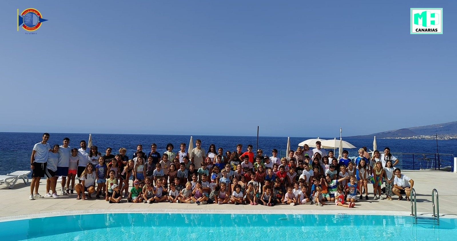niños en un campamento deportivo en Canarias
